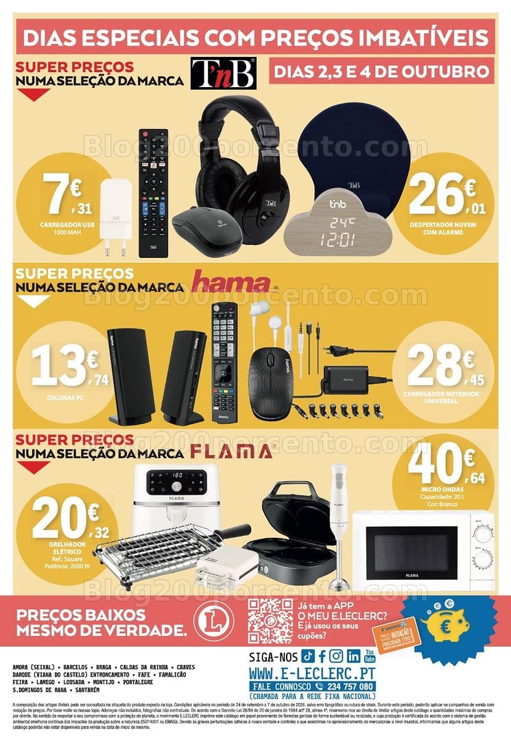 Antevisão Folheto E-LECLERC Bazar Outono Promoções de 24 setembro a 7 outubro